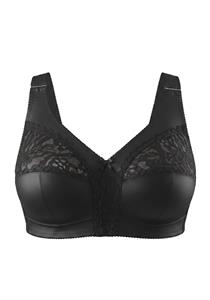 Plus Size Total Support Wireless Soft Bra (Black)